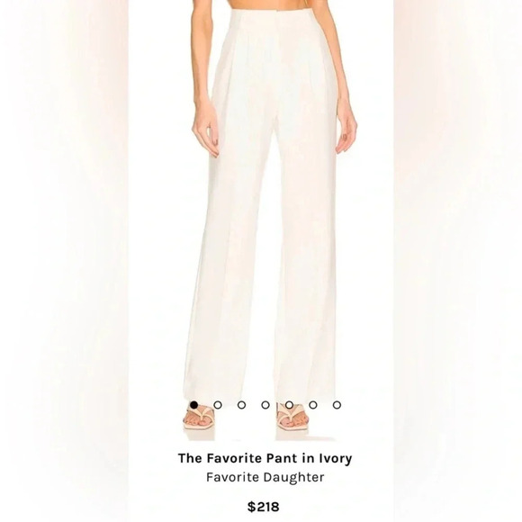 NWT Favorite Daughter Shortie Favorite Pant Wide Leg Trouser Ivory 12P Petite - Picture 14 of 15